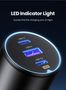 Automobilinis įkroviklis 130W 12-24V USB-A + 2xUSB-C QC3.0 PD3.0, pilkas UGREEN/90413