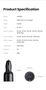 Automobilinis įkroviklis 130W 12-24V USB-A + 2xUSB-C QC3.0 PD3.0, pilkas UGREEN/90413
