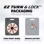 Zinc Air Battery AC675E (V675, ZA675, PR44, 7003ZD) for hearing aid 1.45V Energizer 4pcs blister AZ675DP4 7638900349252