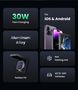 Car Quick Charger 30W 12-24V USB + USB-C QC3.0 PD3.0 PPS, Gray UGREEN/40858 6957303848584