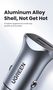 Car Quick Charger 30W 12-24V USB + USB-C QC3.0 PD3.0 PPS, Gray UGREEN/40858 6957303848584
