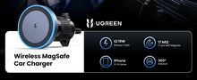 Automobilinis magnetinis laikiklis su belaidžiu Qi įkrovimu 15W, pilkas UGREEN/35029 6941876230297
