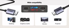 Cable DisplayPort (DP) male - HDMI male single direction 4K@30Hz 3m black DP125 UGREEN UGREEN/35843 6941876238439
