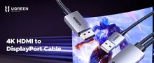 Kabelis HDMI į DisplayPort 4K 2m vienpusis 4K@60Hz/1080P @60Hz, reikalingas USB maitinimas HD169 UGREEN/55329 6941876253296