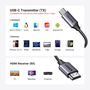 Belaidis adapteris vaizdo perdavimui iš USB-C (palaikančios vaizdo perdavimą) - HDMI 1080P@60Hz 30m CM737 UGREEN UGREEN/35031A 6941876248704