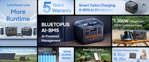 BLUETTI Kilnojama energijos stotelė 700W 504Wh LiFePO4 AC50P 6970991296536