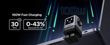 Настенное быстрое зарядное устройство Uno GaN 100W USB-A + 3xUSB-C QC4.0+ PD3.0, серый UGREEN/45515B 6941876249787