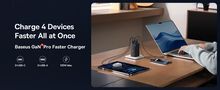 Wall Fast Charger GaN6 Pro 100W 2xUSB-A + 2xUSB-C QC PD with USB-C Cable 1m, White P10162705212-00 6932172644499