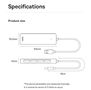 Šakotuvas USB-A 4 prievadų (USB 3.0) 15cm, pilkas B0005280B811-00 6932172636470