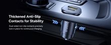 Automobilinis įkroviklis GoTrip 30W 12-24V USB-A + USB-C QC PD, juodas C00072300123-00 6932172687236