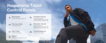 Belaidės Bluetooth 5.3 ausinės Eli Sport 1 su įkrovimo dėklu, juodos A00064400121-00 6932172648275