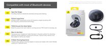 Belaidės Bluetooth 5.3 ausinės Eli Sport 1 su įkrovimo dėklu, juodos A00064400121-00 6932172648275