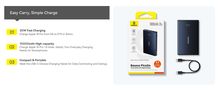 LiPo Powerbank 10000mAh 20W USB + 2xUSB-C PicoGo cosmic black BASEUS P10076801123-00 6932172670856