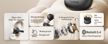 Belaidės Bluetooth 5.4 ausinės Bowie MC1 su įkrovimo dėklu, juodos A00083501126-00 6932172684358