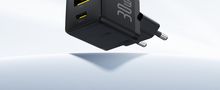 Wall Fast Charger Palm 30W USB + USB-C QC3.0 PD3.0, Black P1011160A113-00 6932172672478