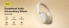 Wireless Bluetooth 5.3 Over-Ear Headphones Bowie D05, White NGTD020202 6932172626020
