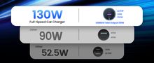 Auto kiirlaadija 130W 12-24V USB-A + 2xUSB-C QC3.0 PD3.0 UGREEN/35025 6941876230259
