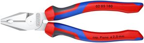 KNIPEX 02 05 180 High Leverage Combination Pliers with comfort handles chrome-plated 184 mm 02 05 180 4003773043072