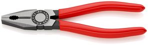 KNIPEX 03 01 180 Combination Pliers plastic coated black atramentized 180 mm 03 01 180 4003773013242