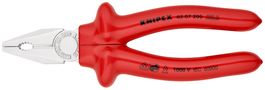 KNIPEX 03 07 200 Combination Pliers with dipped insulation, VDE-tested chrome-plated 200 mm 03 07 200