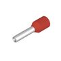Wire end ferrule, insulated, 1.5 mm², Stripping length: 10 mm, red Weidmuller 0463100000