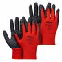 PE Latex coatedsafety gloves 4 pcs Size 8 (2 pairs), 2121X AMIO-04635, AMiO 04635 5903293046357