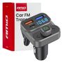 Car FM Transmitter 2×USB-A 1×USB 12V 24V AMIO-04649, AMiO 5903293046494