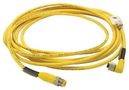 SENSOR CORDSET, M12 4 POSITION MALE TO RIGHT ANGLE FEMALE, 5M RST 4-RKWT 4-602/5M