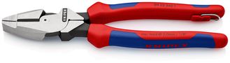 KNIPEX 09 02 240 T Lineman's Pliers with fastening eyelet American style with multi-component grips, with integrated tether attachment point for a tool tether black atramentized 240 mm 09 02 240 T 4003773079941