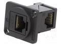 Coupler; FT; Cat: 6; 8p8c; RJ45 socket,both sides; angled; 19x24mm CLIFF CP30252
