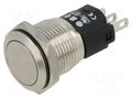 Switch: vandal resistant; Pos: 2; SPDT; 3A/240VAC; 3A/240VDC; Ø16mm EAO 82-4151.1000