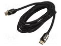 Cable; HDMI plug,both sides; textile; HDMI 1.4; 3m; black; 30AWG ART ART-AL-01-3