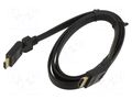 Cable; HDMI plug movable ±90°,both sides; HDMI 1.4; 1.5m; black ART ART-AL-05