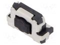 Microswitch TACT; SPST; Pos: 2; 0.05A/12VDC; SMD; none; 1.18N; black E-SWITCH TL4100AF120QG