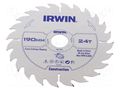 Circular saw; Ø: 190mm; Øhole: 30mm; Teeth: 24; wood IRWIN IRW-1897199