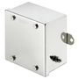 Ex metal housing, 120 x 120 x 80 mm, Mirror polished, Flange plate: No, M5 hexagonal screw with slot and 10mm distance across flats Weidmuller 1002690000