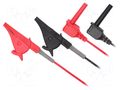Test leads; angular banana plug 4mm,crocodile clip; black,red UNI-T UT51X-SET