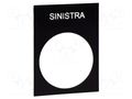 Label; Button marking: SINISTRA; control cassette; 30x40mm SCHNEIDER ELECTRIC ZB2BY2610