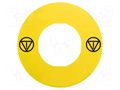 Label; Harmony XB4; Ø22mm; yellow; Dim: Ø60mm SCHNEIDER ELECTRIC ZBY9140T