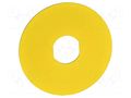 Label; Harmony XB4; Ø22mm; yellow; Dim: Ø60mm SCHNEIDER ELECTRIC ZBY9530