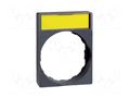 Description label; 22mm; Harmony XB4; black; plastic; Dim: 30x40mm SCHNEIDER ELECTRIC ZBY4H101