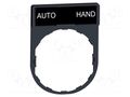 Description label; 22mm; Harmony XB4; black; plastic; Dim: 30x40mm SCHNEIDER ELECTRIC ZBY2364