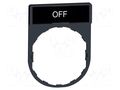 Description label; 22mm; Harmony XB4; black; plastic; Dim: 30x40mm SCHNEIDER ELECTRIC ZBY2312