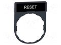 Description label; 22mm; Harmony XB4; black; plastic; Dim: 30x40mm SCHNEIDER ELECTRIC ZBY2322
