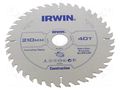 Circular saw; Ø: 210mm; Øhole: 30mm; Teeth: 40; wood IRWIN IRW-1897204