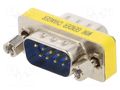 Transition: adapter; D-Sub 9pin male,both sides; gender changer CONNFLY DS1082-02-9P8LNCC