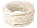 Insulating tube; PVC; white; -45÷125°C; Øint: 6mm; L: 50m KURANT PCV-6X0.5/WH-125C