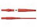 Test leads; Inom: 8A; Len: 1m; banana plug 4mm,both sides; 17mΩ SCHÜTZINGER SET7690MSFKB44116A