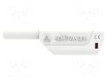 Connector: 4mm banana; plug; 32A; 1kV; white; insulated; 2.5mm2 SCHÜTZINGER SFK8500LAUAS-WS