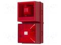 Signaller: lighting-sound; 24VDC; siren,flashing light; LED; red CLIFFORD & SNELL YL40/DL/R/RN/WR